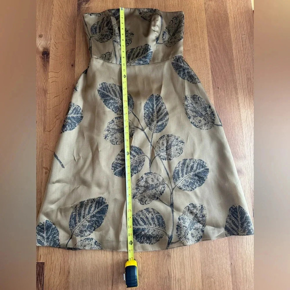 Talbots 100% Silk Gold Strapless Cocktail Dress - Size 10 - Picture 8 of 8